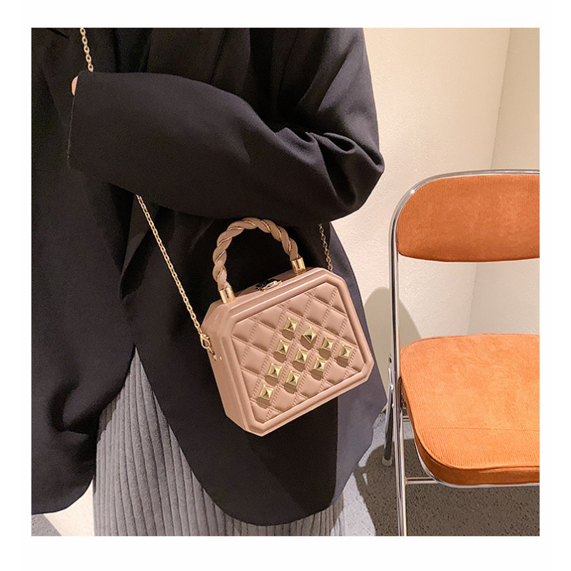 Online Shopping New Fashion Rivet Small Square Women Hand Bags Chain Wild Western Style Autumn Messenger Bag Purses And Handbags