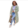 Uj4557  Women'S New Fashion Loose Down Jacket Long High-Fleece Particle Down Jacket Cotton Jacket