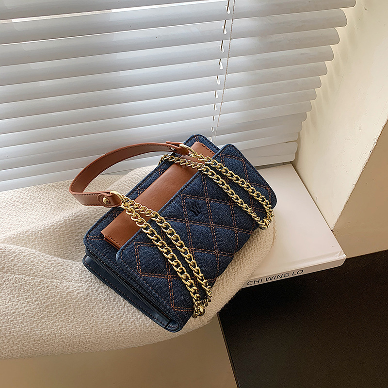 Hot Sale Denim Canvas Bag Handbags 2021  New Trendy Summer Chain Bag Designer Crossbody Women Handbags And Purses