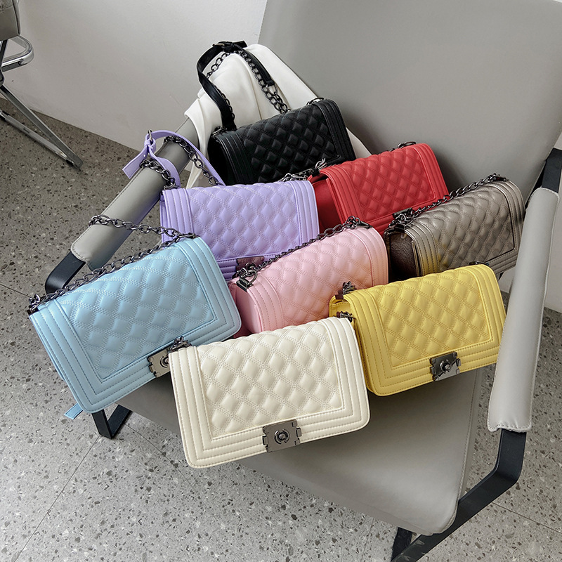 New arrivals designer handbags colorful candy women hand bags fashion pvc handbags ladies jelly purse