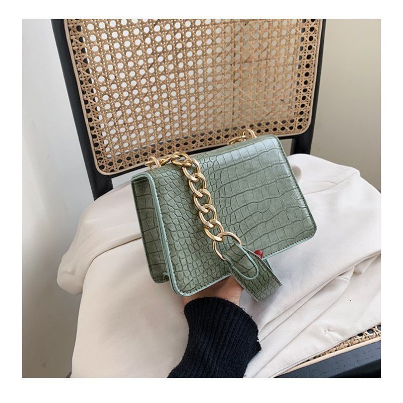 Crocodile Pattern Luxury Leather Shoulder Women Handbags 