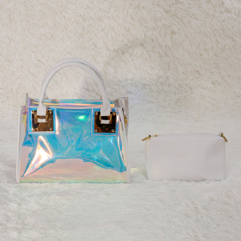 Transparent square pvc bags clear large tote bag crossbody bags lady handbags wholesale jelly purse women handbags
