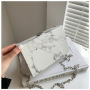 2021 New European And American Retro Marble Pattern Box Bag Ins Fashion Chain Shoulder Bag Ladies  Handags