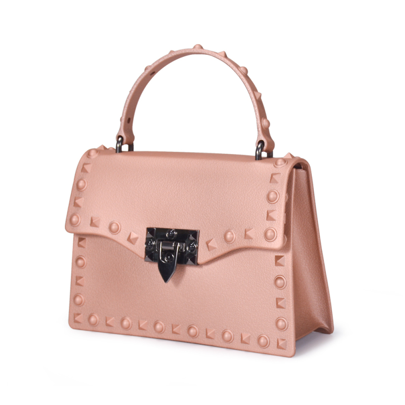 Модна жіноча ПВХ желеподібна сумка-тоут із заклепками, сумка-цукерка, жіночі сумки, жіночі сумки, вплив дизайнерських гаманців, жіночі сумки