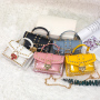 2021 Wholesale Ins Fashion Transparent Shoulder Handbag Pvc Jelly Rivet Bags Women Hand Bags Ladies Purses Handbags Girl