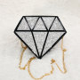 New arrival designer diamond shape small bling purse women hand bags luxury ladies purse handbags for women