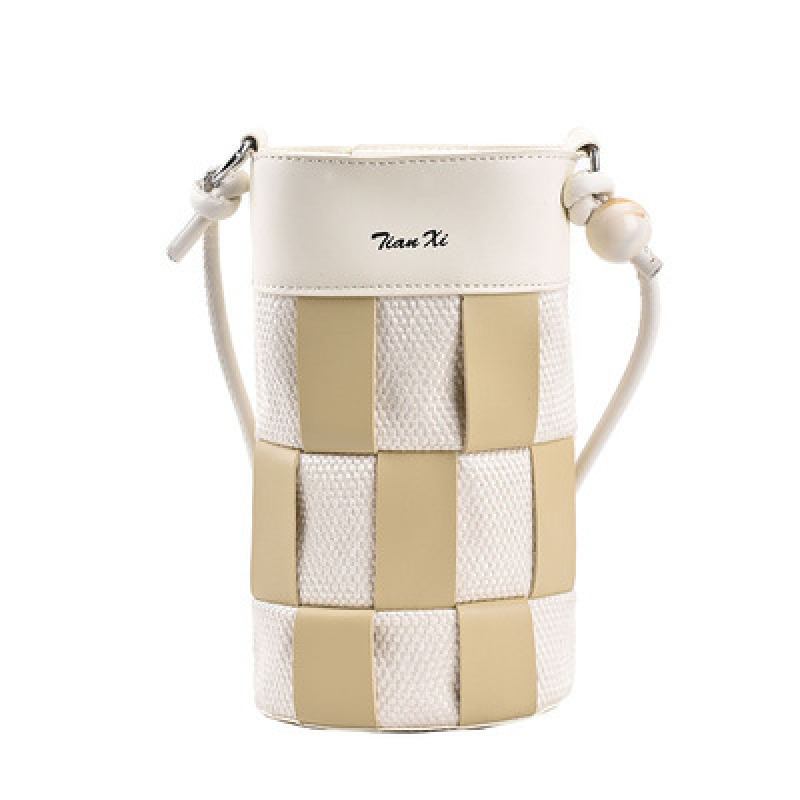 Shoulder Messenger Bags Bucket Bag Women Grid Pattern Handbags