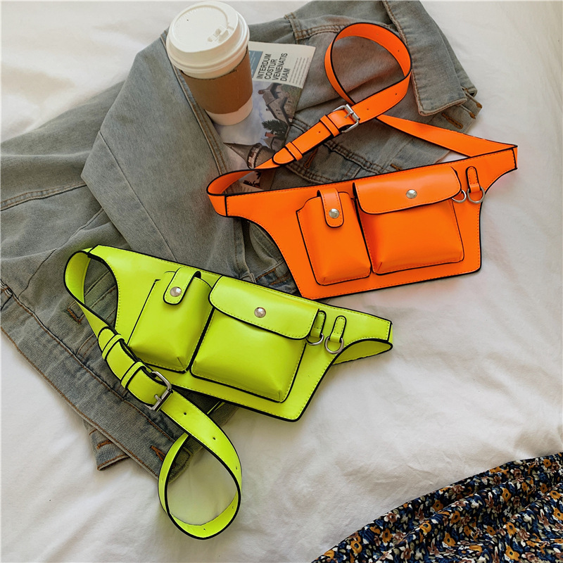 Personality Mini Leather Fanny Pack Waist Bag Cell Phone Belt Bag Fashion Handbags for Women Waist Bag