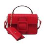 2021 New Korean Version Crossbody Bag Large-Capacity Stitching Belt Buckle Shoulder Bag Ins Trendy Purse and Handbags
