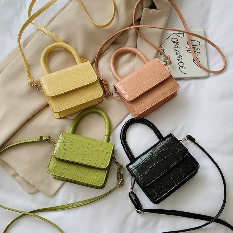 Stone Pattern Shoulder Bag Crossbody Flap All-Match Portable Tote Bag