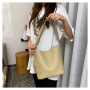 New Fashion Shoulder Bag Simple Portable Messenger Bags Women Handbags Large Capacity Retro Influence  Bucket Bag