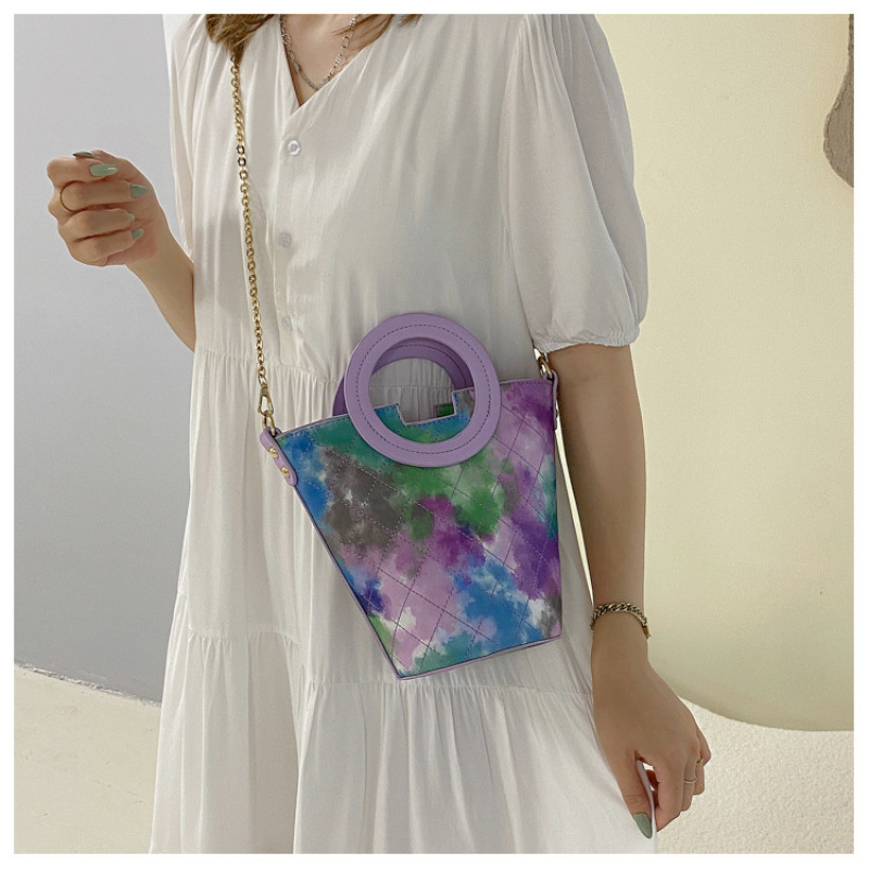 Amazon Hot Sale 2021 New Bucket Bags Designer Women'S Personalized Handbag Chain Bag Ins Trendy Print Ladies Messenger Bag