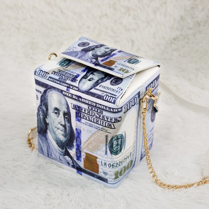Wholesale Fashion Creative Trend Dollar Figure Pattern Messenger Bag Women Handbags For Money Women Purses And Handbags