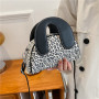 2021 Autumn New Niche Design Leopard Crossbody Shoulder Dumpling Bag Ins Fashion Printed Women Purses And Handbags