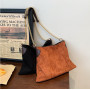 New Korean Version Of One-Shoulder Diagonal Bag Large Capacity Chain Fur Handbags Underarm Bag Casual Texture Tote Bag