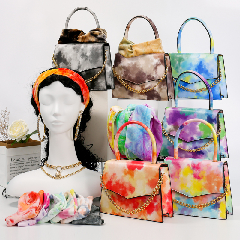  Women Hand Bags Headband And Socks 3 Piece Set Pu Leather Bags