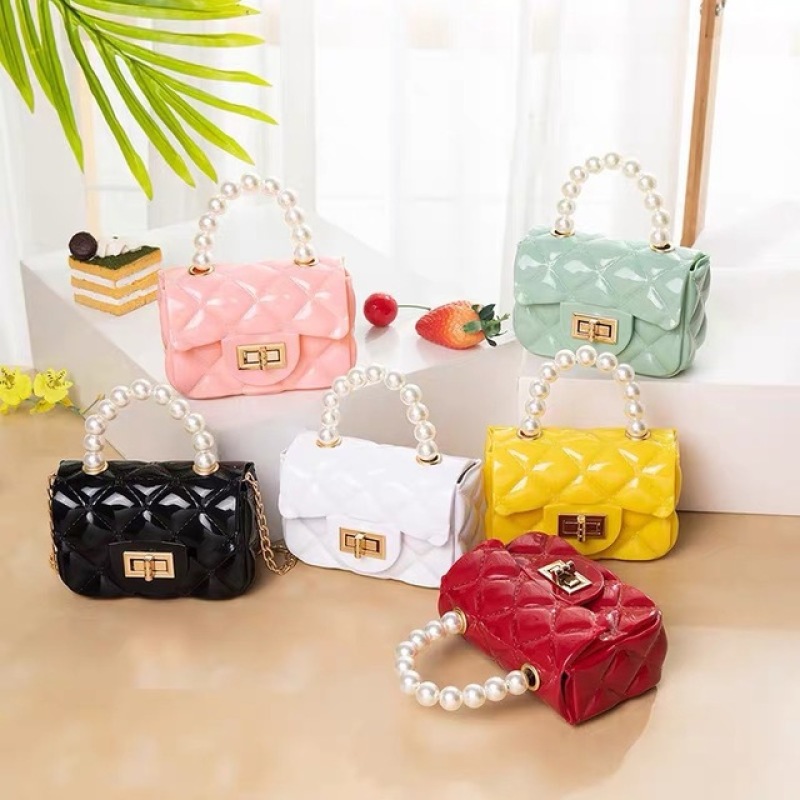 Famous Brand Candy Colors Pvc Crossbody Bag Kids Purse Mini Handbags Luxury Jelly Purse and Handbags Women