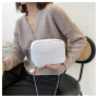 Small Square Bag Stone Grain Crossbody Bread Chain Handbag