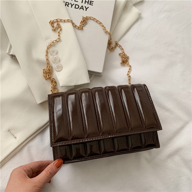 New Small Square Bag Women Handbag 2021 New Fashion Chain Casual Messenger Bag Korean Style Textured One-Shoulder Bag