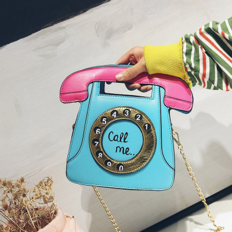 Wholesale telephone shaped ladies tote bags and phone purses and handbags women hand bags