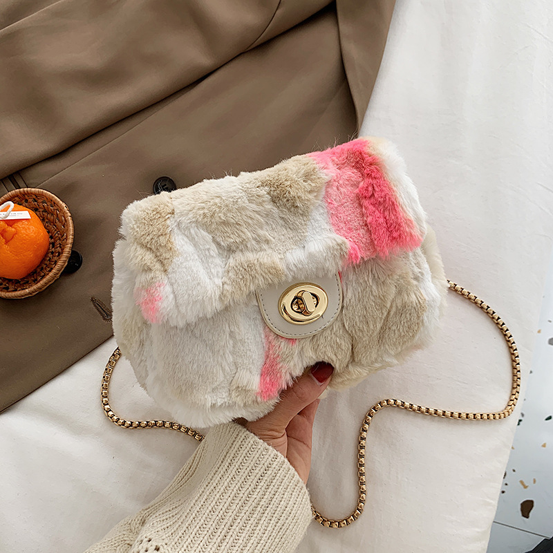 Autumn And Winter New Women Hand Bags Fluffy Bag Chic Style Chain Crossbody Bag Women Purse And HandBags
