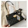 Leather One-Shoulder Chain Women's Large Tote Handbag