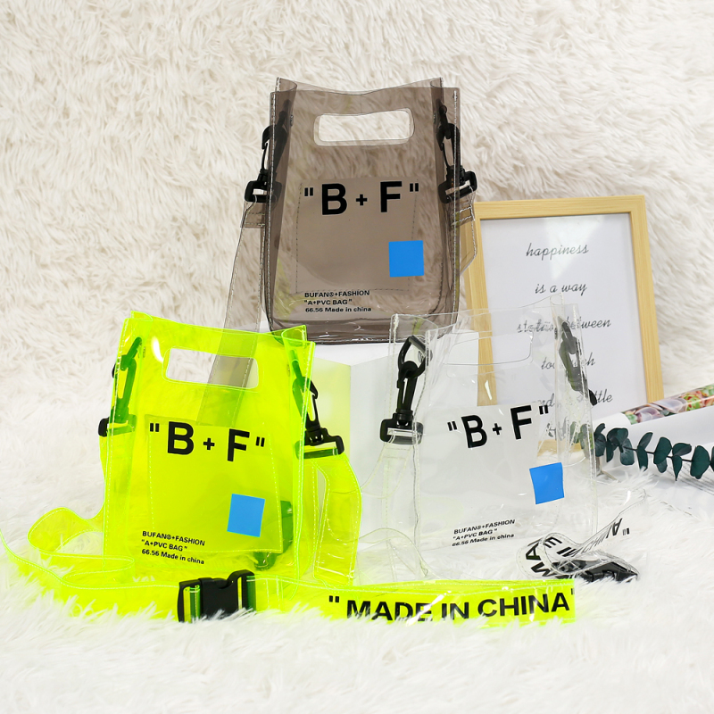 Wholesale 2021 New High Quality Ladies Handbag Clutch Ladies Messenger Bag Shoulder Bag Pvc Material Women Transparent Handbags
