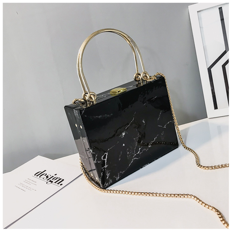 Marble pattern chain small square bag women handbags small ladies purses and handbags luxury handbags for women