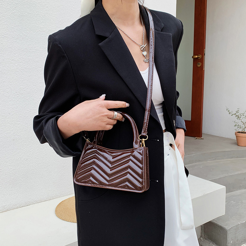 Diamond Stripe Women's Mini Fashion Handbag Shoulder Messenger Bag