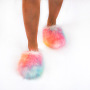 2021 New Imitation Fox Fluff Women'S Slippers Warm Feet In Winter House Slippers Ins Popular Colorful Fur Slippers