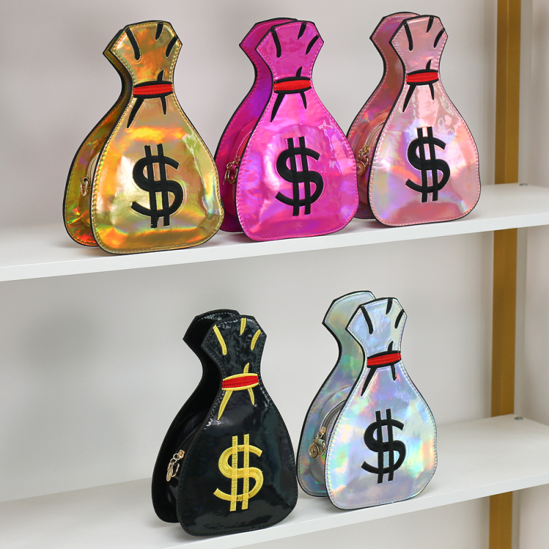 2021 Fashion dollar shape crossbody bags girls mini women hand bag money purse designer handbags