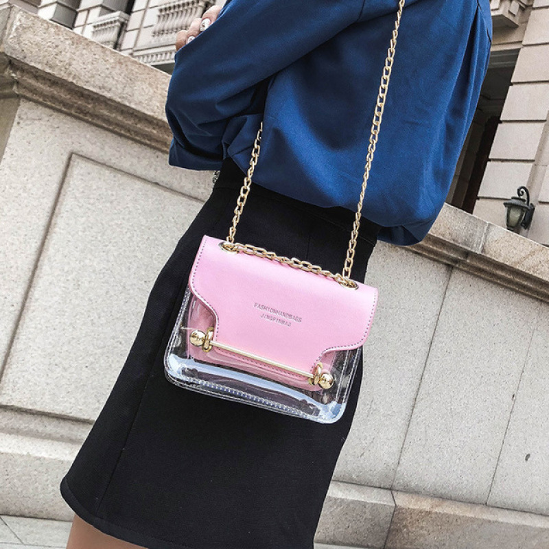 Crossbody Small Transparent PVC Female Side Bag Mother And Child Chain Shoulder Bag