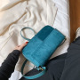Stitching Frosted One-Shoulder Small Square Bag Messenger Women's Handbag