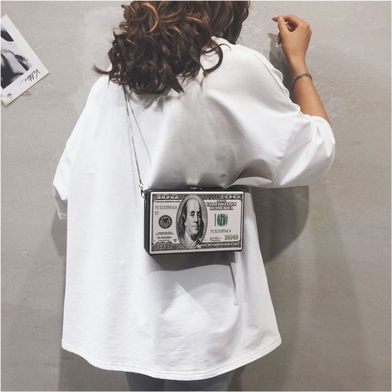 New trendy creative dollar character pattern chain women bags dollar bag women hand bags handbags for women 2021