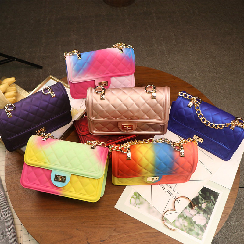 2021 New arrival rainbow bag jelly bag bags women handbags ladies purses for women 2021 handbag for women