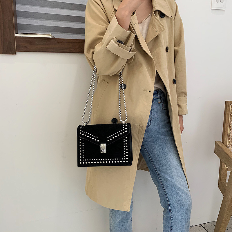 2021 Trend Fashion Rivet Handbags Crossbody Bag Women Hand Bags Luxury Purses and Handbags for Women