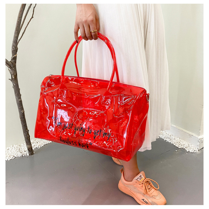 Нові надходження ПВХ дорожні сумки багаж пластикові прозорі жіночі сумки оптом водонепроникна дорожня сумка