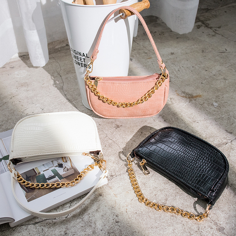 Crocodile pattern small square bag shoulder bag ladies fashion handbags purses and handbags women hand bags 2021