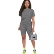 GRAY purse and jumpsuit