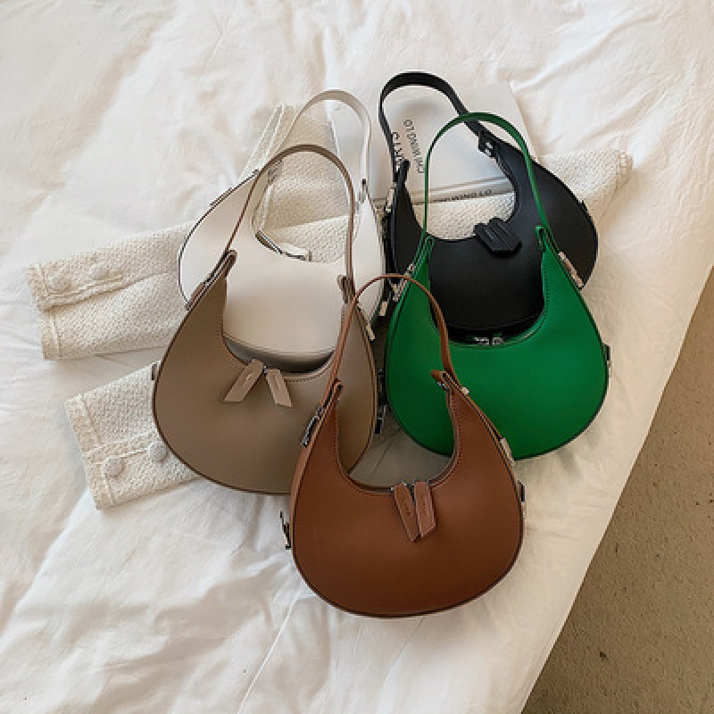 Simple Fashion Crescent Saddle Bag Female 2021 Popular New Summer Foreign Style Ins Single Shoulder Armpit Bag Female Bag