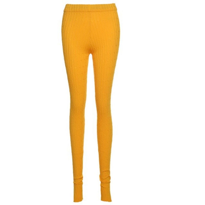 Autumn And Winter Amazon Ins Mid-Waist Trousers Slits Wrapped Hips Slim Casual Pants