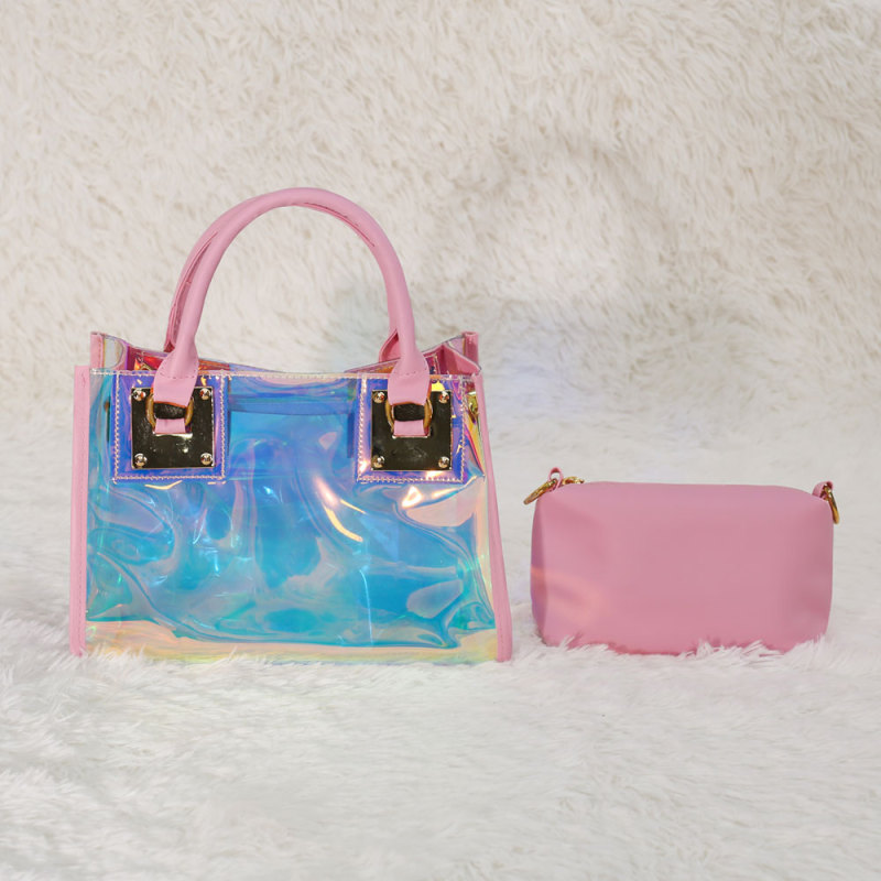 Transparent square pvc bags clear large tote bag crossbody bags lady handbags wholesale jelly purse women handbags