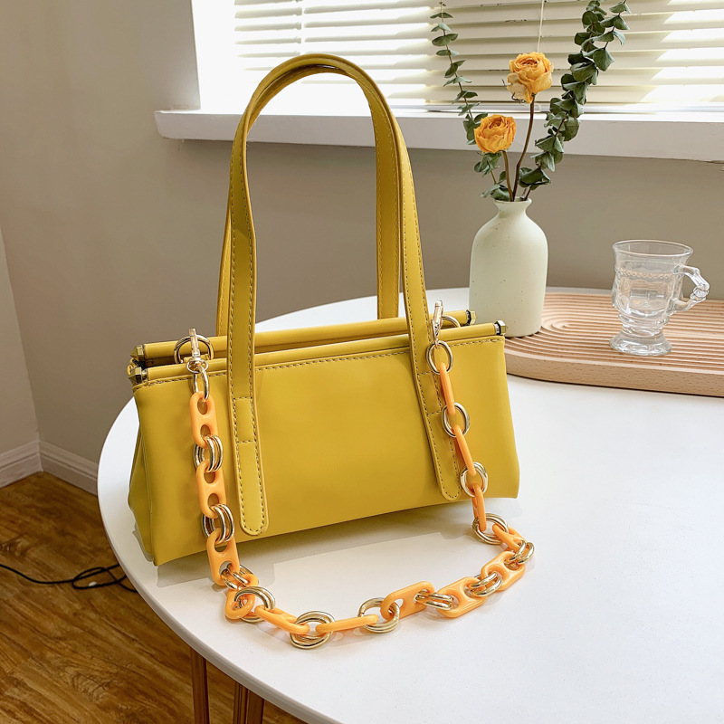 Elegant French Solid Color Ladies Handbags 2021 New Western Style Simple Handbags For Women Luxury Handbags And Purses