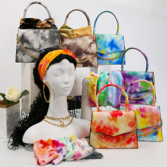  Ladies Hair Band Socks Series Purse Set Pu Leather Bags Handbags