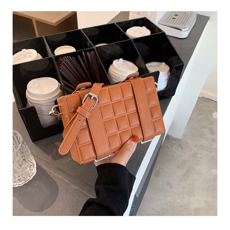 2021 New European And American Retro Diamond Box Bag Ins Style Shoulder Bag Fashion One-Shoulder Women'S Handbag