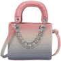 Crocodile Pattern Diamond Chain Small Square Bag Women Handbags