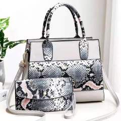 PU Leather Snake Pattern Two-Piece Suit Single Shoulder Handbag Mother-And-Child Bag