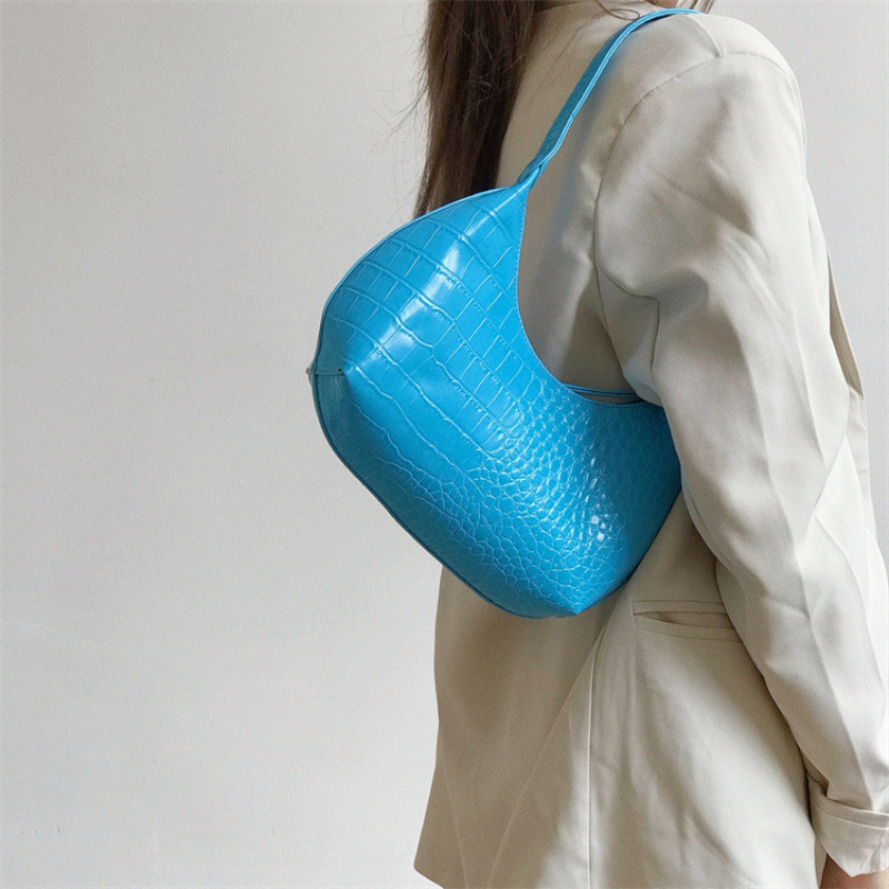 New Crocodile Pattern Light Luxury Ladies Handbag Korean Simple And Fashionable Shoulder Bag Ladies Elegant Underarm Bag Handbag