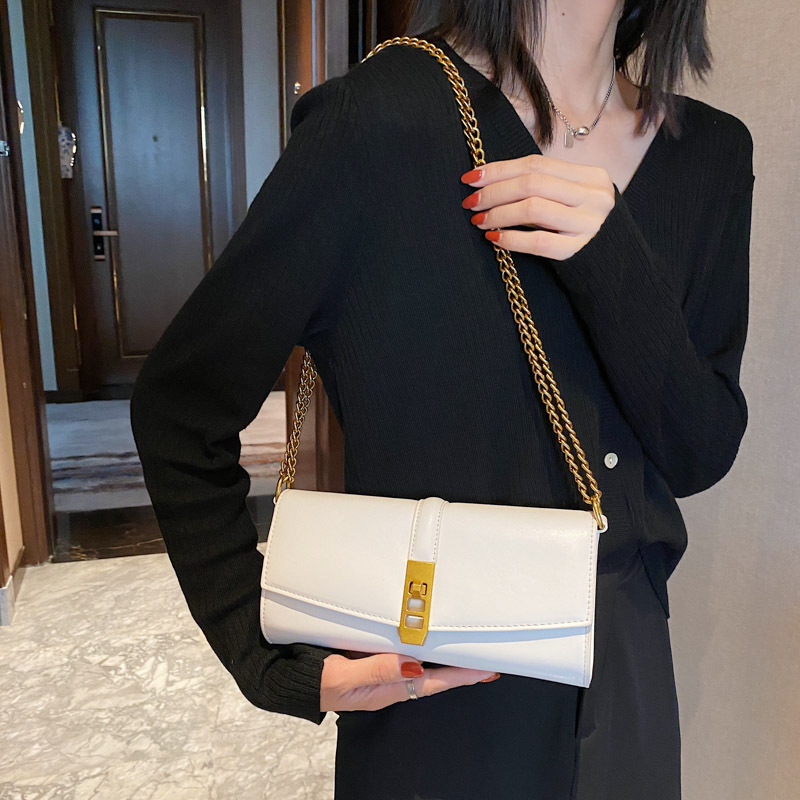 Hot Sale Pu Leather Gold Chain High Quality Bags Women Handbags Ladies Shoulder Ins Fashion Leather Bag Crossbody Bags Ladies