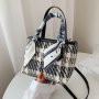 Bucket Bag Retro Silk Scarf Portable Women Bag